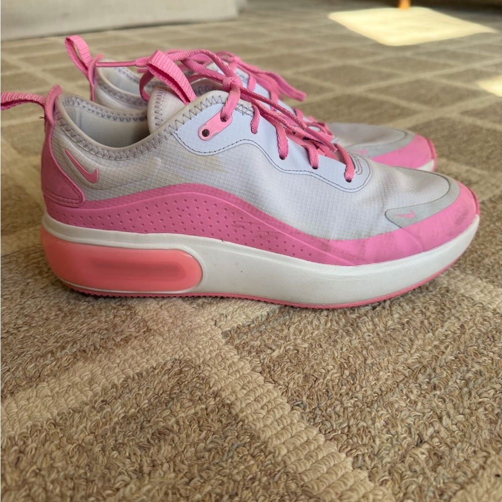 Nike White and Pink Women's Sneakers